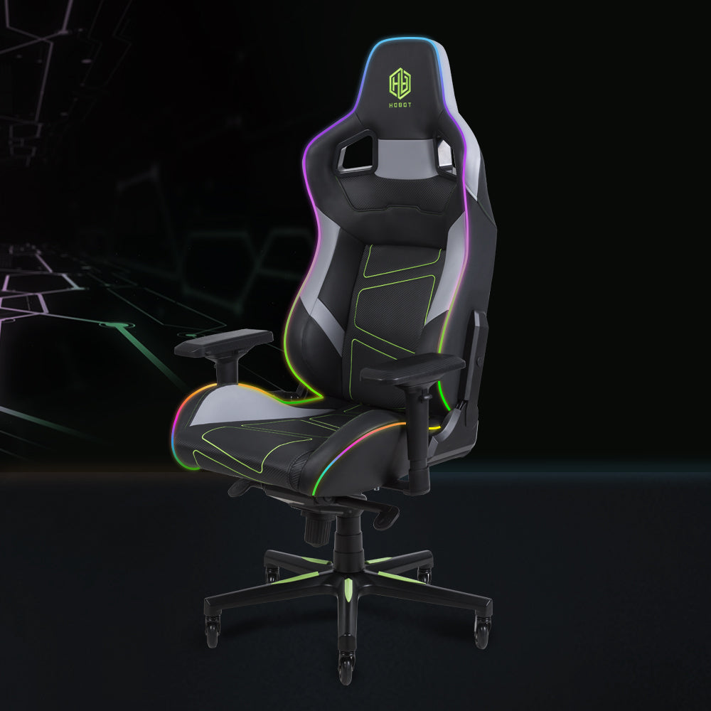 Hobot Coruscate metal frame height adjustable magnetic headrest ergonomic RGB gamer chair