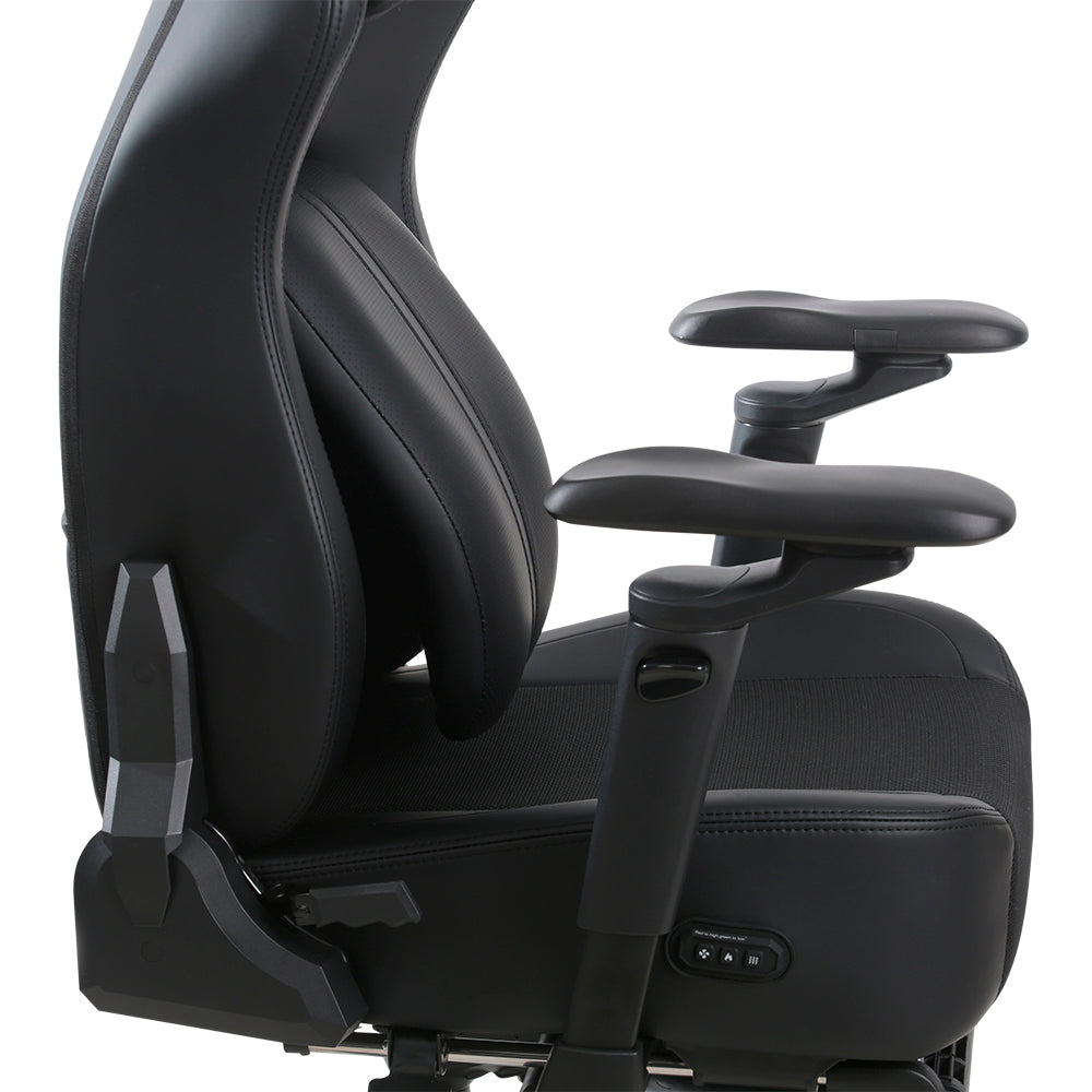 Hobot Multifunctional Gaming Chair with Massage Heating-Reclining Leather 6D Armrest Lumbar Support Footrest