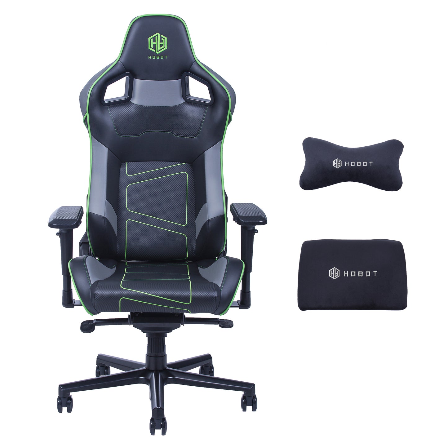 Hobot Emerald Computer Office Chair PU Ergonomic Racing Reclining Chair with 4D Armrests Seat Height Adjustment