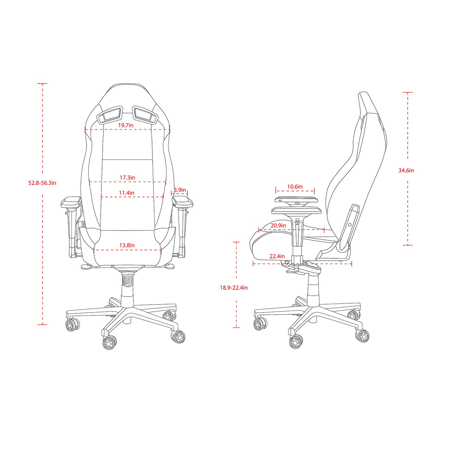 HOBOT Dreamboat Gaming Chair: Ergonomically Designed for Hardcore Gaming - Multi-Layered Cloth Foam Cushions - 4D Armrests - Steel-Reinforced Body - Blue