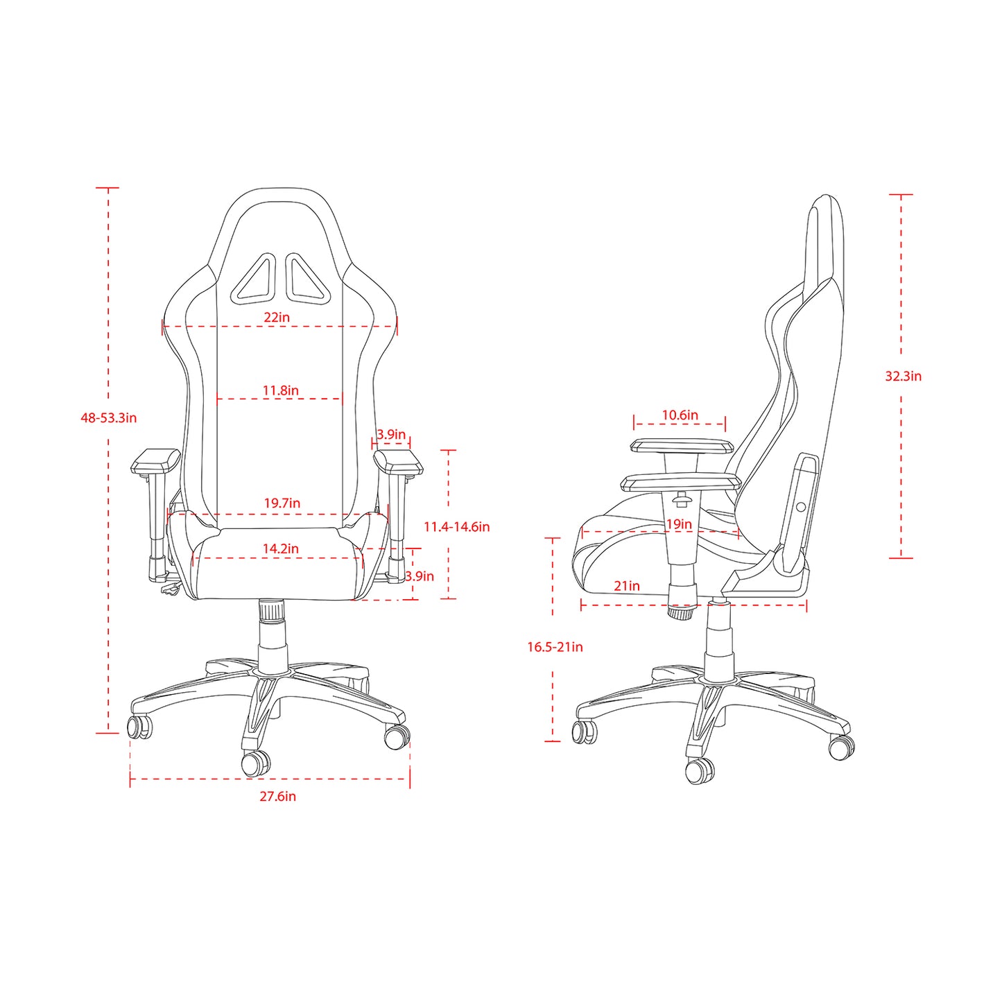 Hobot Hecate Comfortable Cool Racing Gaming Style fabric Protective Floor Household Gaming Chair