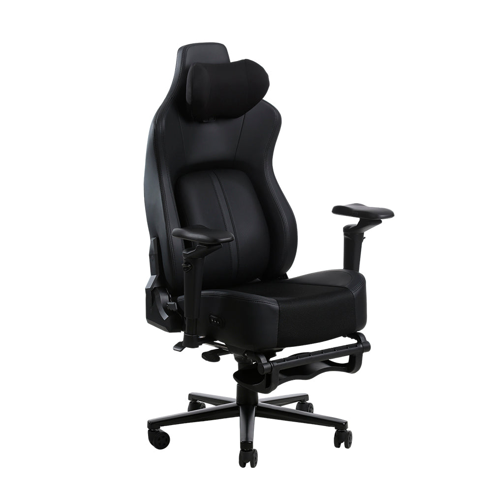 Hobot Multifunctional Gaming Chair with Massage Heating-Reclining Leather 6D Armrest Lumbar Support Footrest