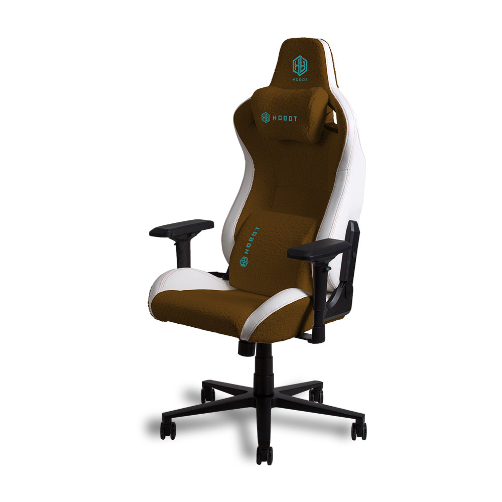Hobot Fluffy Chenille High quality adjustable headrest white luxury Racing Office PC Computer Gamer gaming chair
