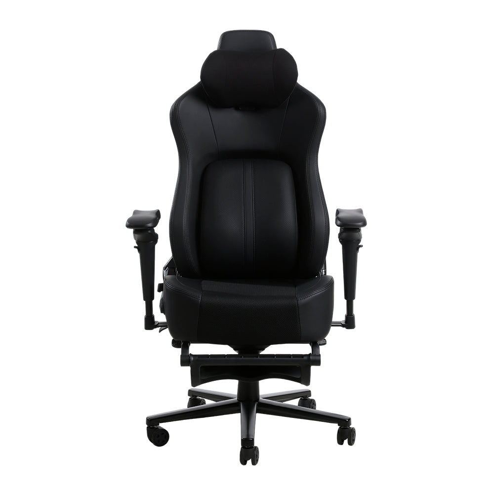 Hobot Multifunctional Gaming Chair with Massage Heating-Reclining Leather 6D Armrest Lumbar Support Footrest