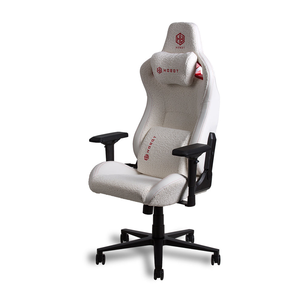 Hobot Fluffy Chenille High quality adjustable headrest white luxury Racing Office PC Computer Gamer gaming chair