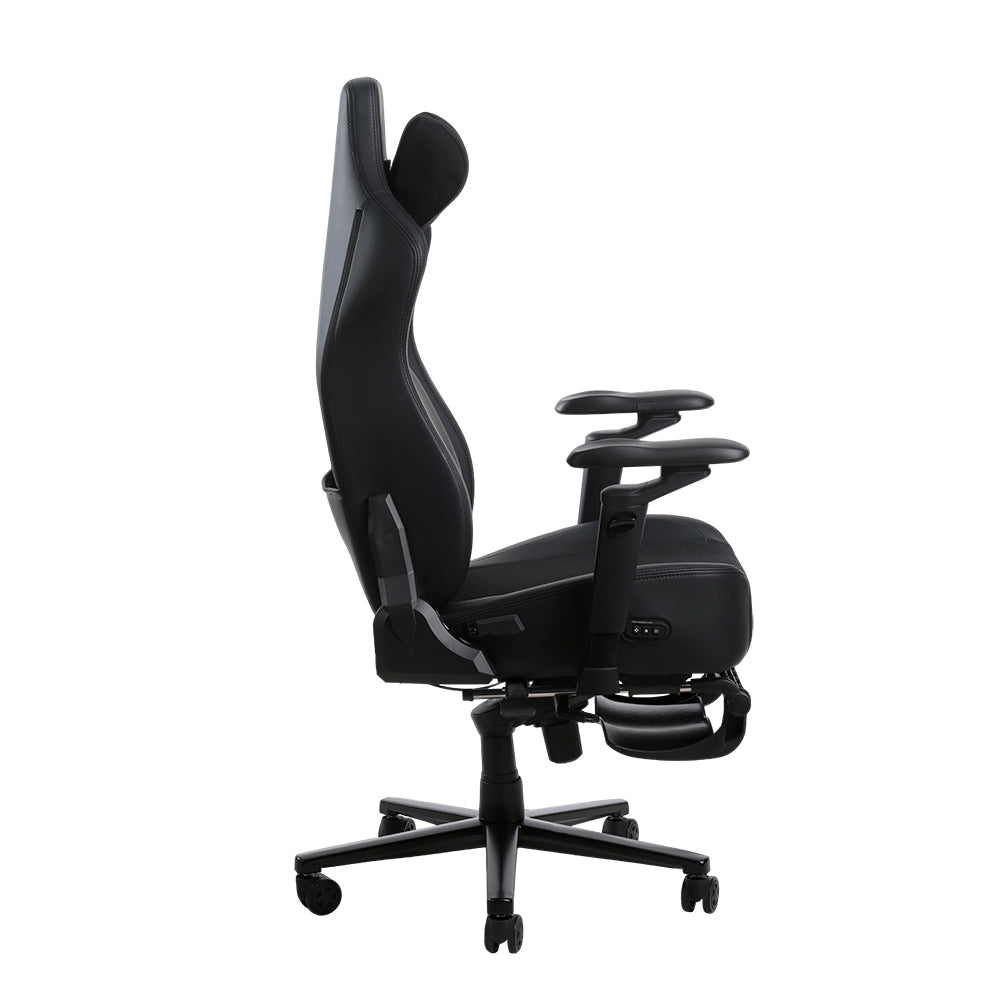 Hobot Multifunctional Gaming Chair with Massage Heating-Reclining Leather 6D Armrest Lumbar Support Footrest