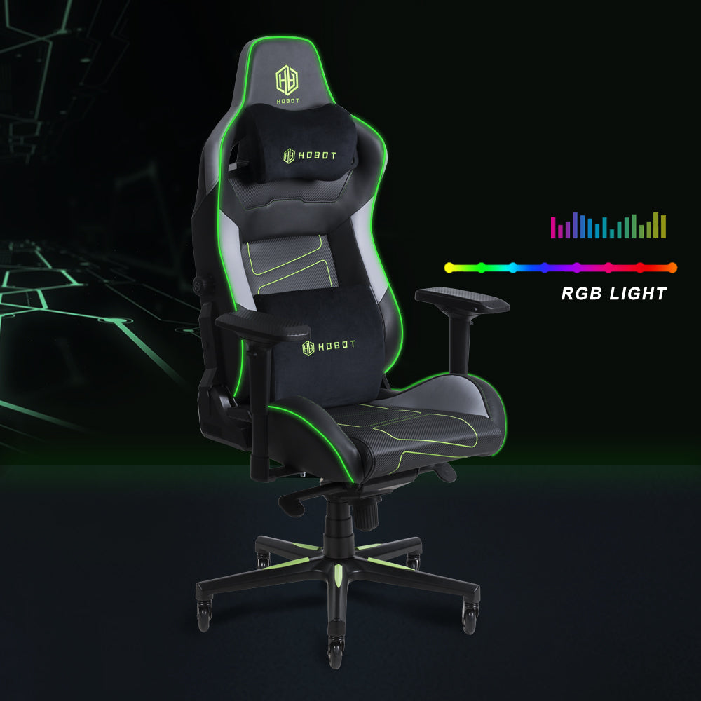 
                  
                    Hobot Coruscate metal frame height adjustable magnetic headrest ergonomic RGB gamer chair
                  
                