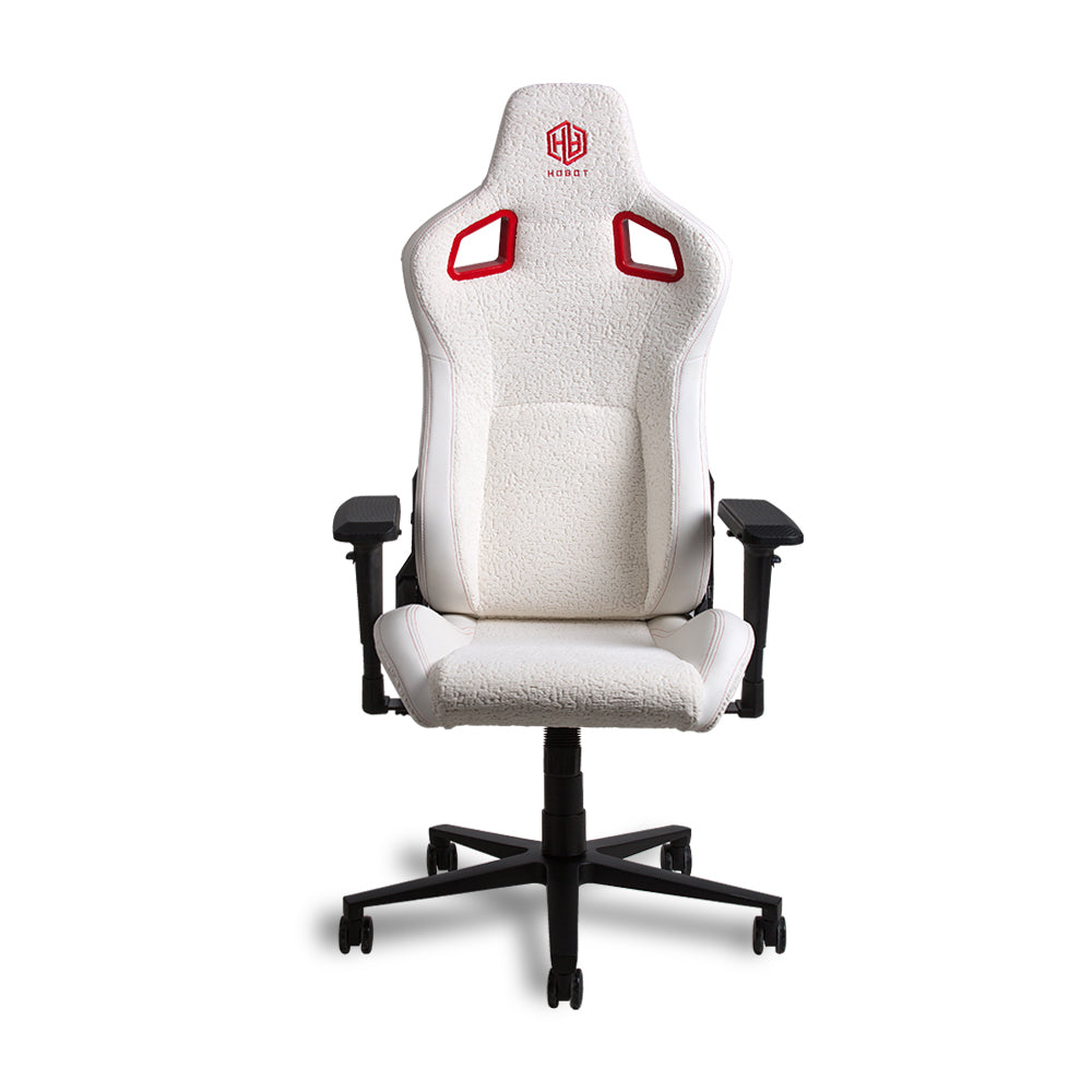 Hobot Fluffy Chenille High quality adjustable headrest white luxury Racing Office PC Computer Gamer gaming chair
