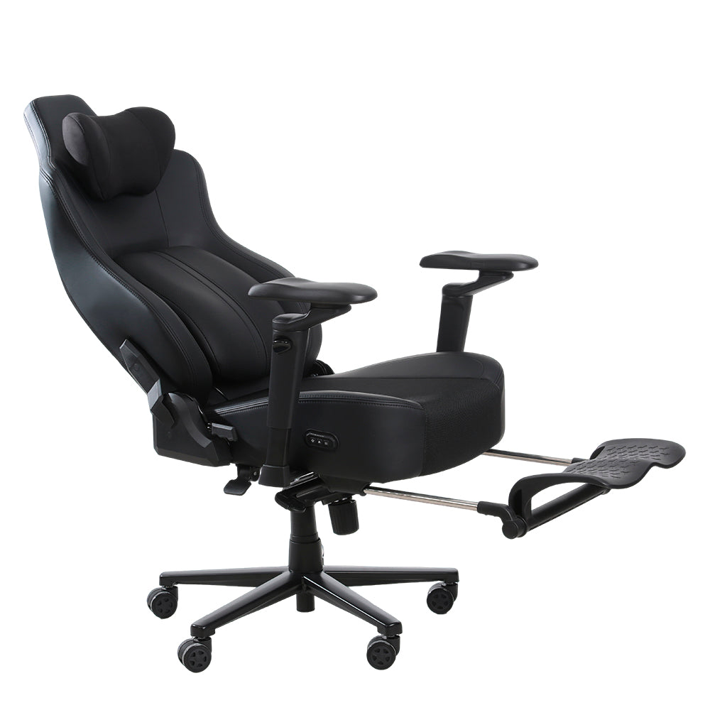 Hobot Multifunctional Gaming Chair with Massage Heating-Reclining Leather 6D Armrest Lumbar Support Footrest