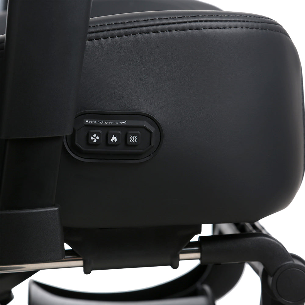 Hobot Multifunctional Gaming Chair with Massage Heating-Reclining Leather 6D Armrest Lumbar Support Footrest