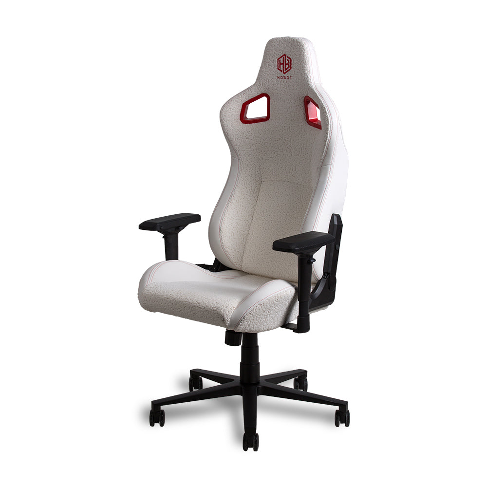 Hobot Fluffy Chenille High quality adjustable headrest white luxury Racing Office PC Computer Gamer gaming chair
