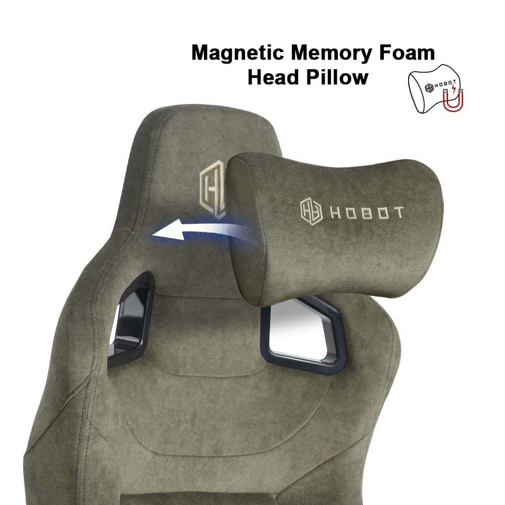 Hobot New Designed Steel Frame Construction Pet Friendly Fabric Gaming Chair with magnetic pillow