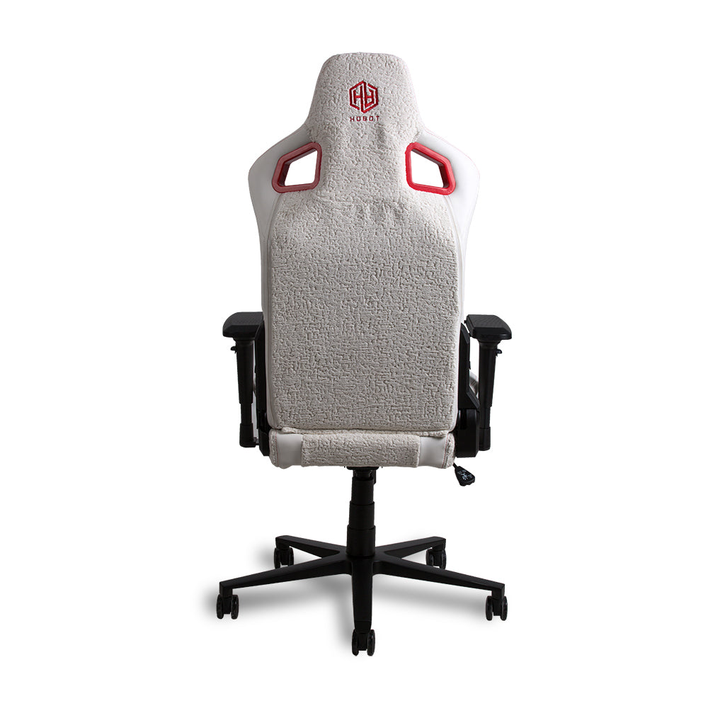 Hobot Fluffy Chenille High quality adjustable headrest white luxury Racing Office PC Computer Gamer gaming chair