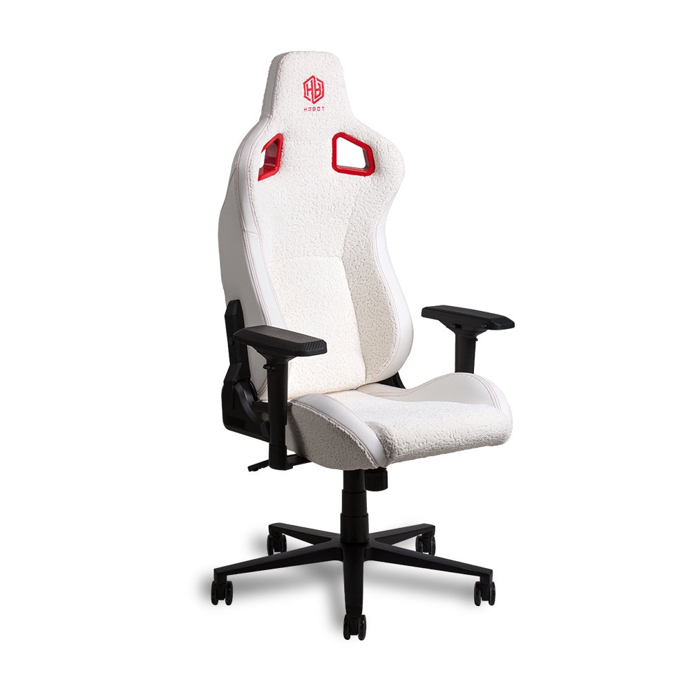 Hobot Fluffy Chenille High quality adjustable headrest white luxury Racing Office PC Computer Gamer gaming chair