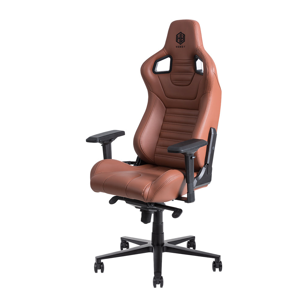 HOBOT Dogfight Modern brown Racing Style OEM pvc leather adjustable Armrest ergonomic Gaming Chair