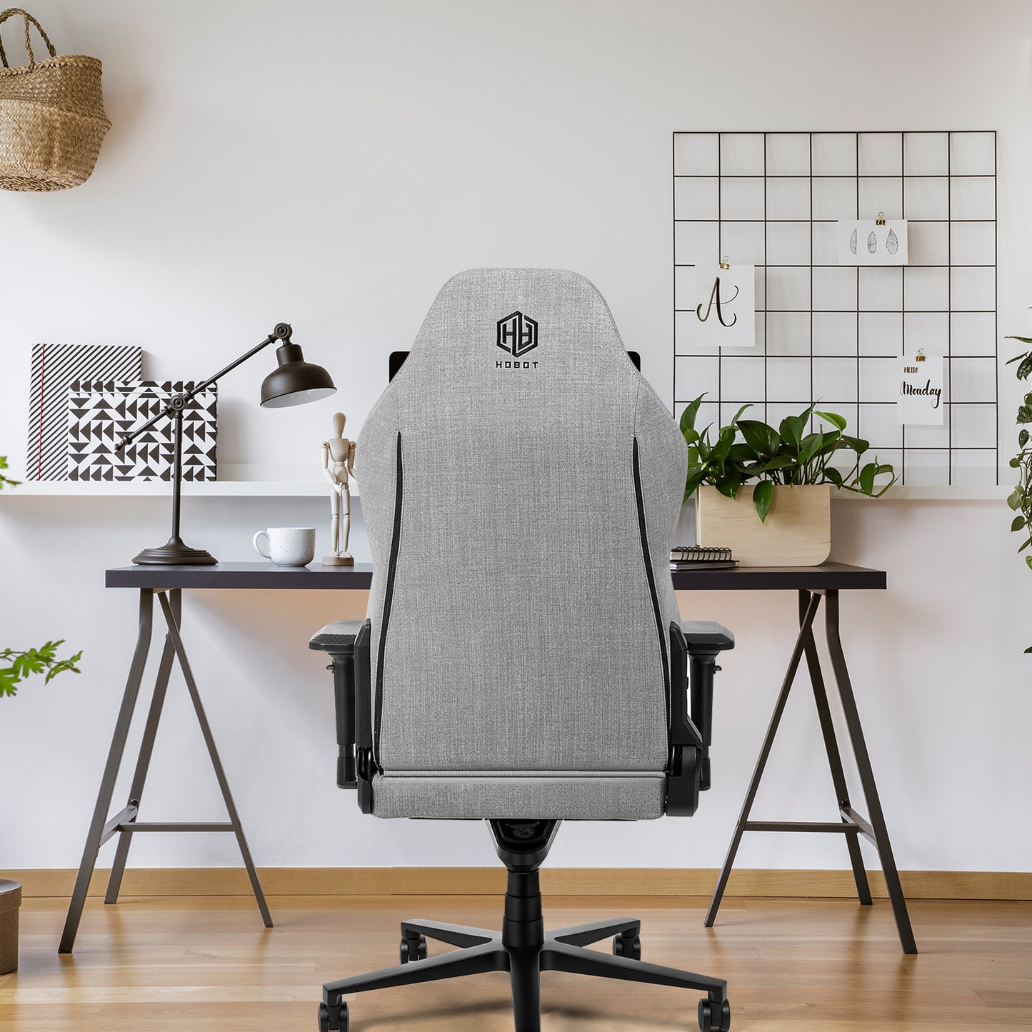 Hobot Flechazo Fabric Gaming Chair with Wide Seat Heavy Duty Racing Chair Adjustable Game Chair
