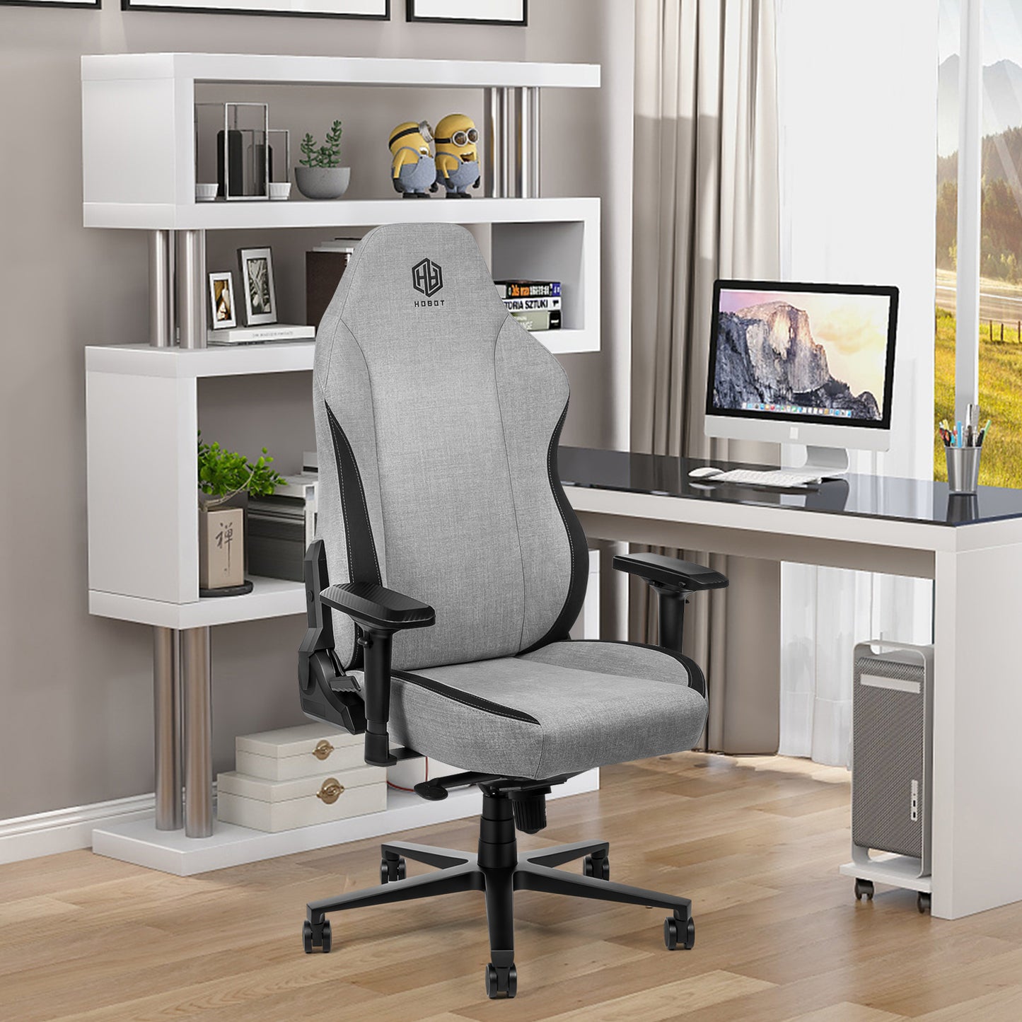 Hobot Flechazo Fabric Gaming Chair with Wide Seat Heavy Duty Racing Chair Adjustable Game Chair