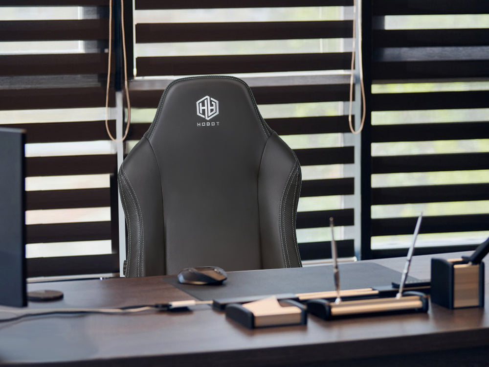 HOBOT Milestone Gaming Chair: Ergonomic Lumbar Support System - Ultra-Soft, PU Leather Foam Cushions - 4D Armrests - Engineered to Carry - Foam Head Cushion - Black