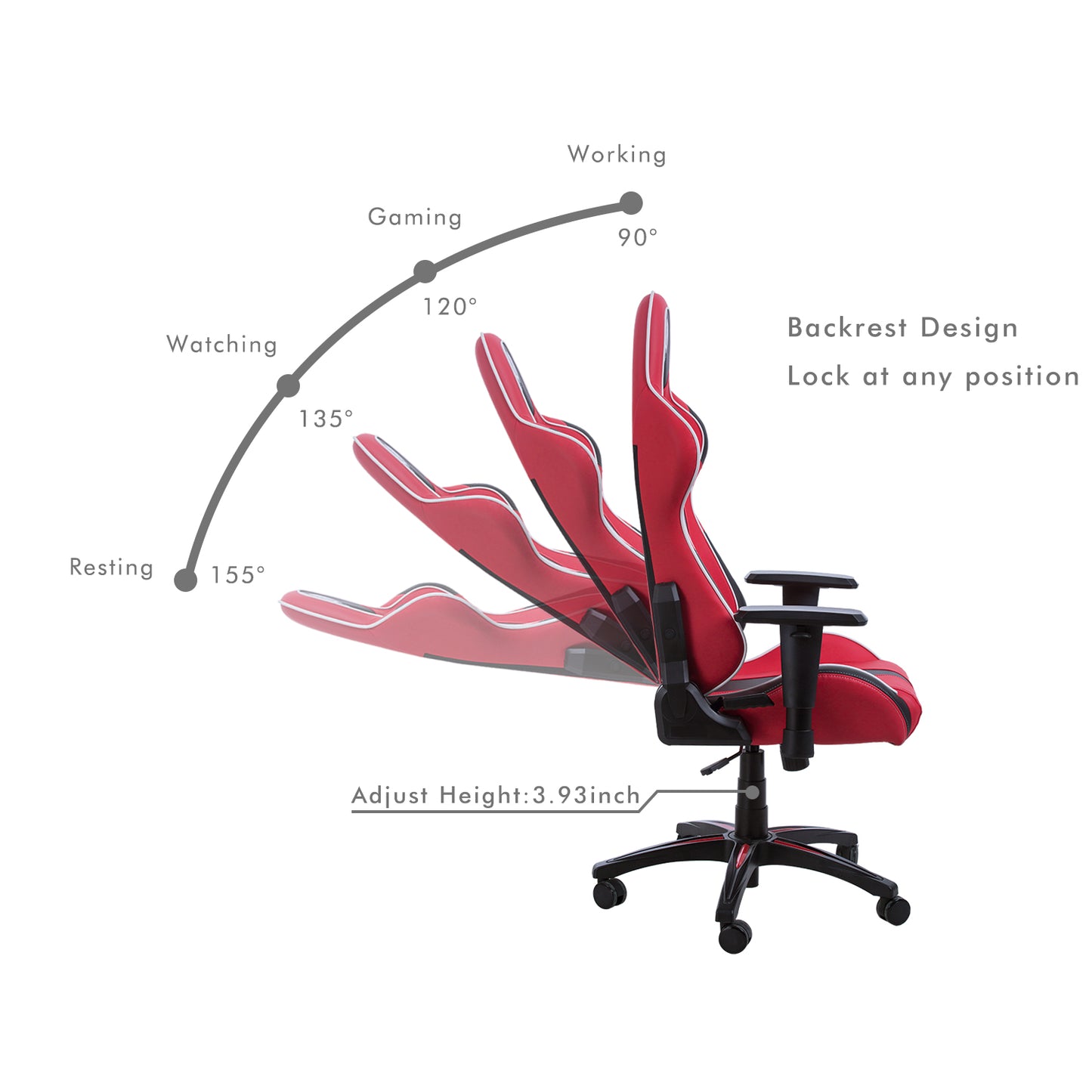 Hobot Crius wholesale gaming chair computer racing chair for gamer with adjustable armrest