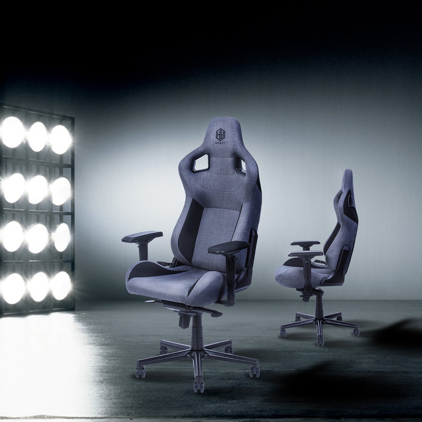 Hobot Gentalman Ergonomic Gaming Chair Fabric Racing Office Computer Chair 4D Adjustable Armrests