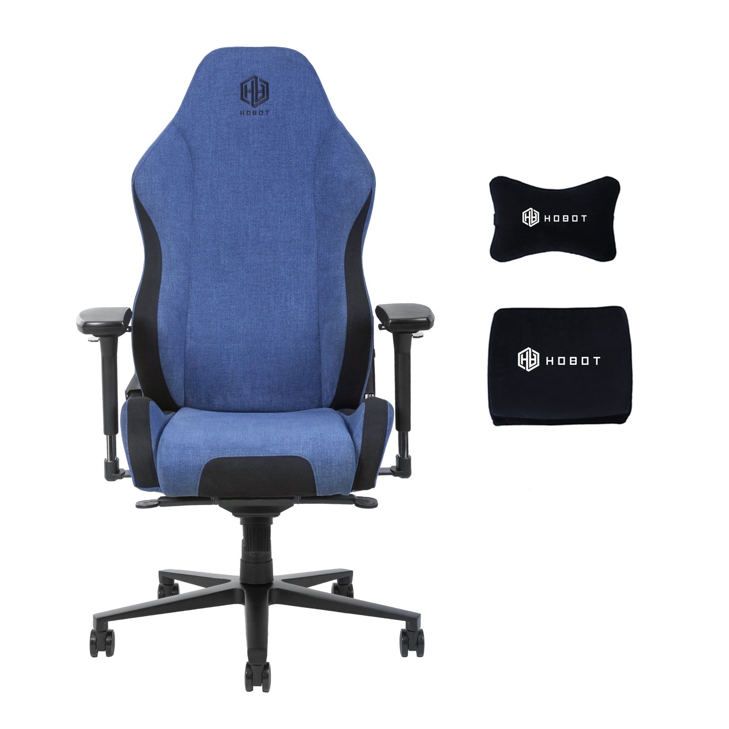 HOBOT Infinity Gaming Chair: All-Day Gaming Comfort  Optimized Cushion Density Eco-Friendly Fabric- Adjustable 155-degree Recline,Blue
