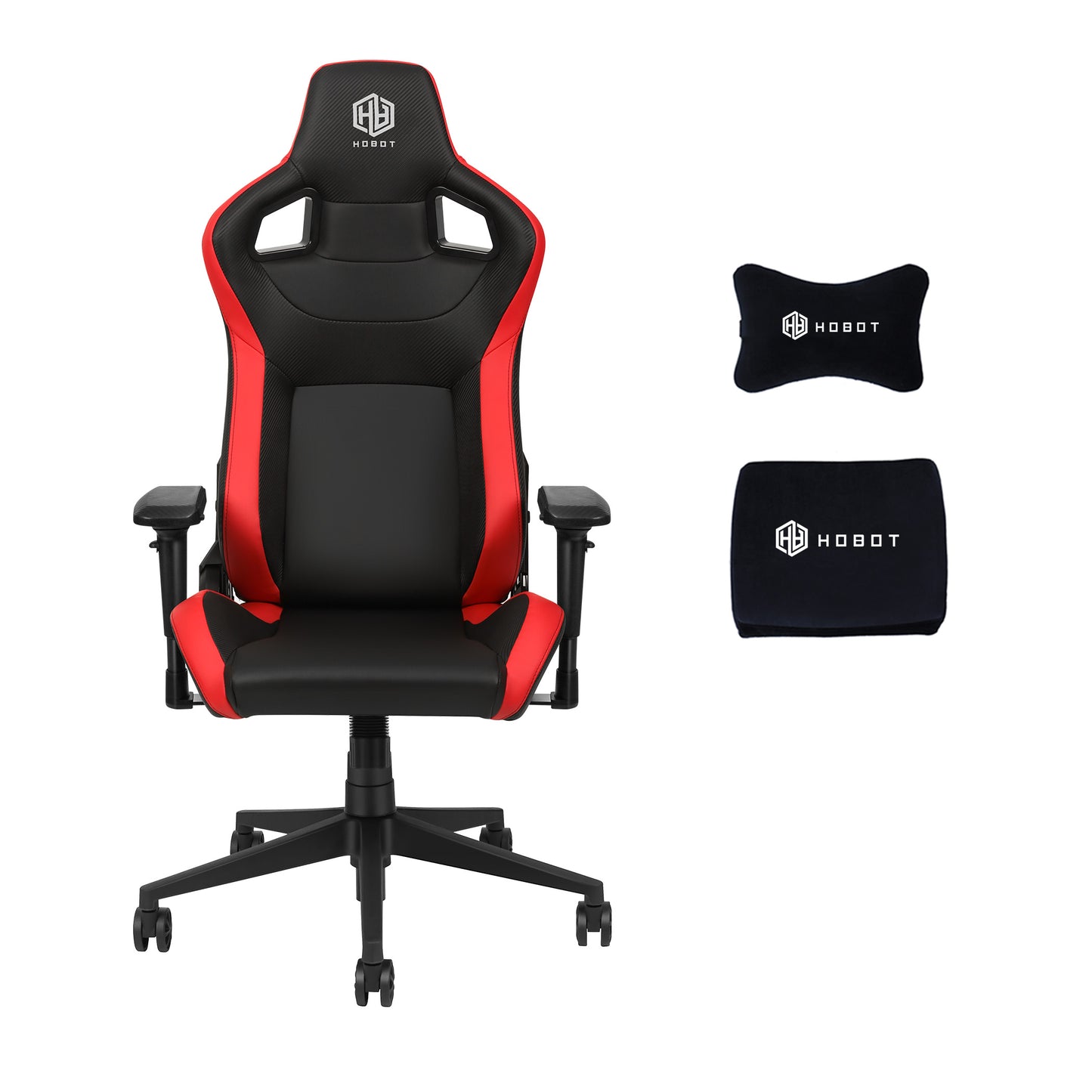 HOBOT Freedom Ergonomic Computer Gaming/Office Chair with High Backrest, Recliner, Swivel, Tilt, Rocker, Adjustable Height and Adjustable Lumbar and Neck Support - Red