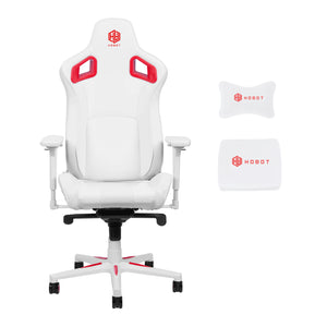 
                  
                    HOBOT Cherubic Computer PC gamer Racing Style Ergonomic Gaming Chair,White
                  
                