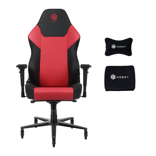 HOBOT Eclipse Ergonomic Gaming Chair Height Control - Red and black