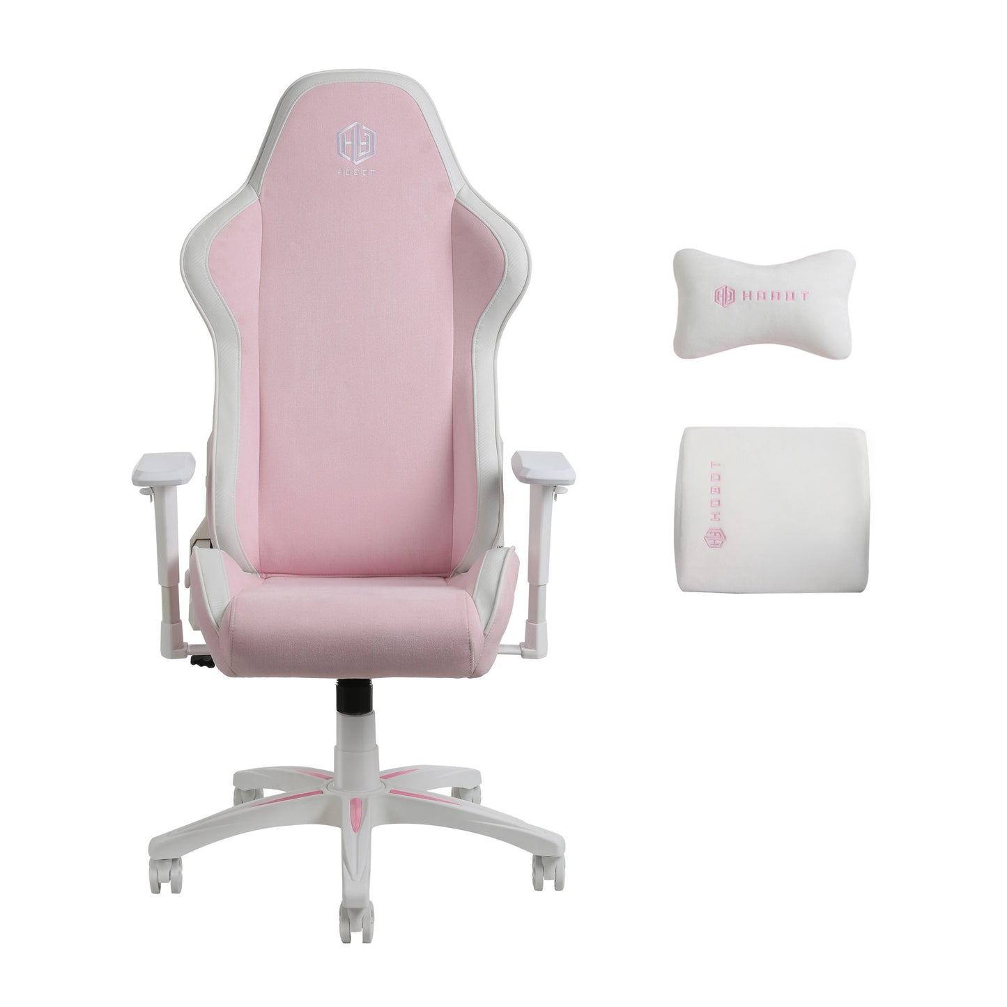 HOBOT FAIRY pink & white leather and fabric Gaming Chair
