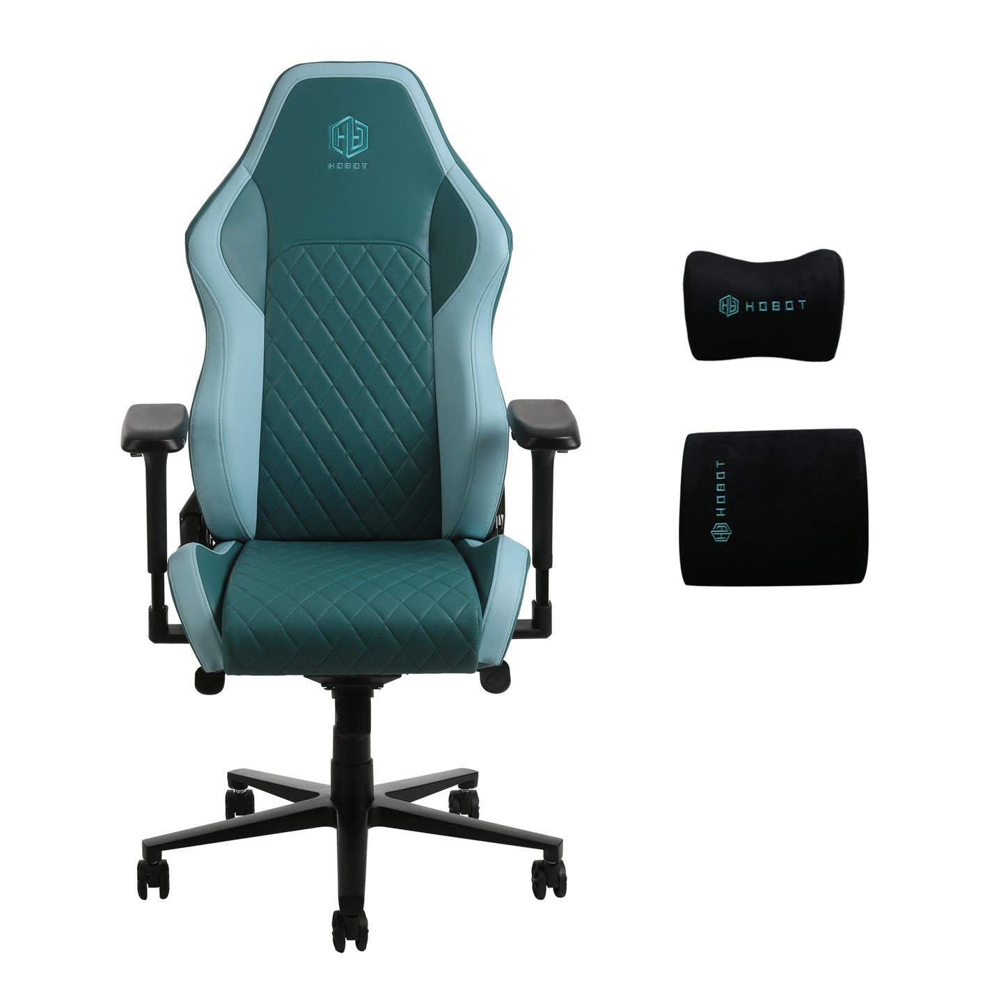 HOBOT Kilig Gaming Chair for Computer Game, Office and Racing Style Gamer, Comfy Ergonomic 360° Swivel Reclining High Back Chairs with Armrest Backrest Headrest Lumbar Support PU Leather,Green