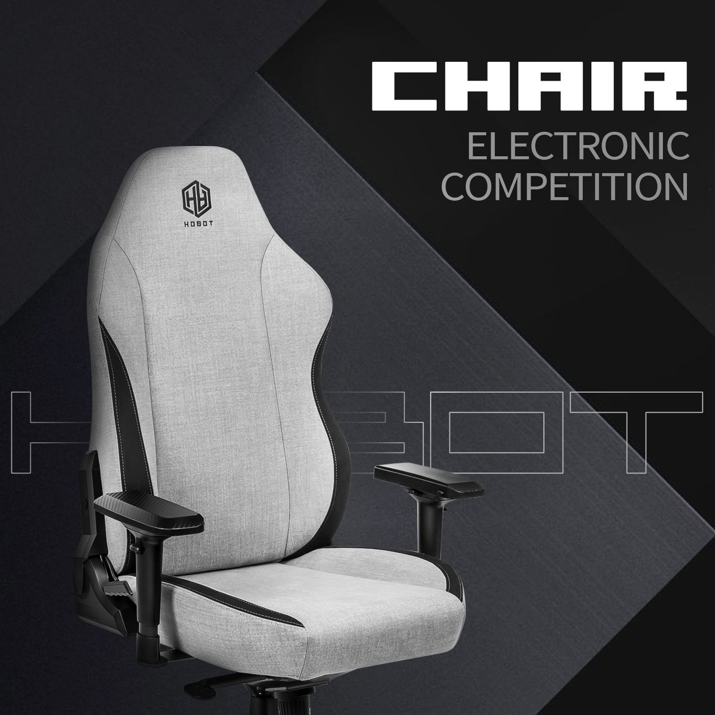Hobot Flechazo Fabric Gaming Chair with Wide Seat Heavy Duty Racing Chair Adjustable Game Chair