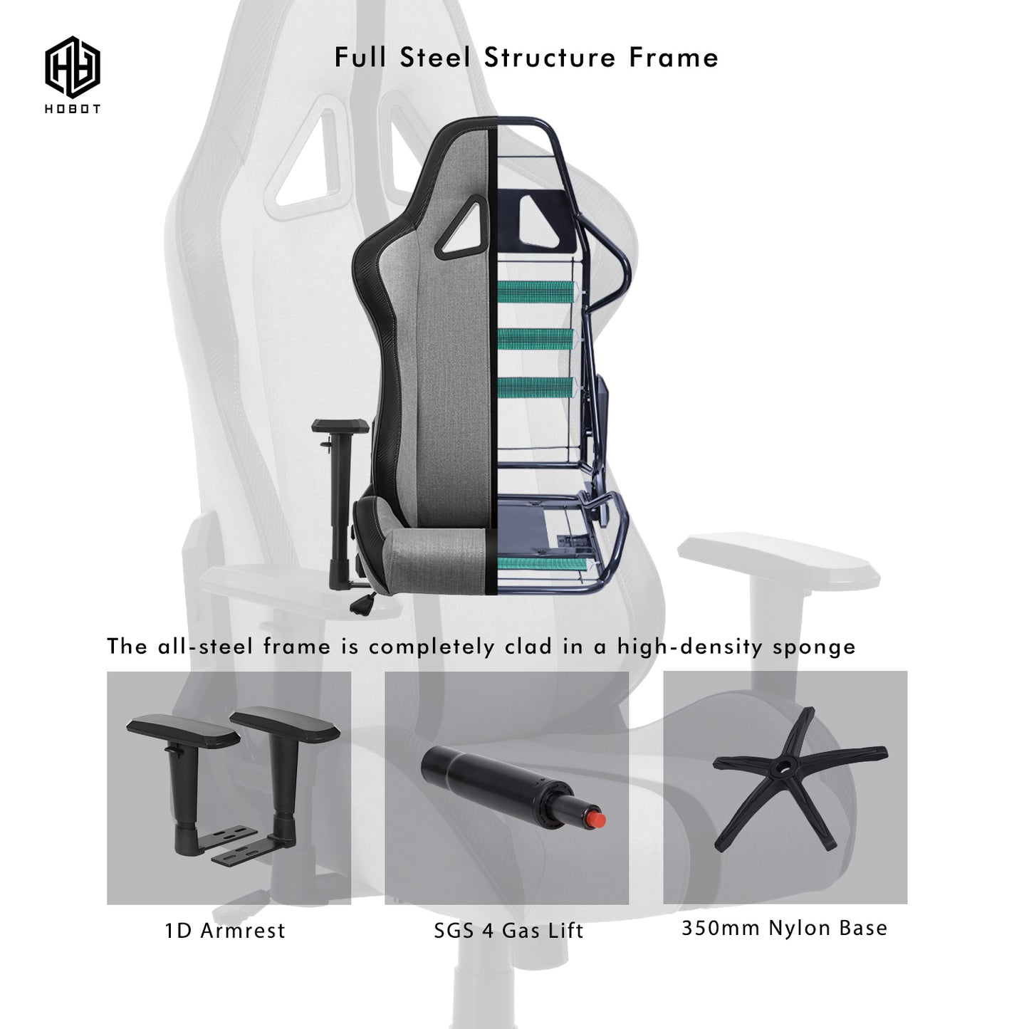 Hobot Hecate Comfortable Cool Racing Gaming Style fabric Protective Floor Household Gaming Chair