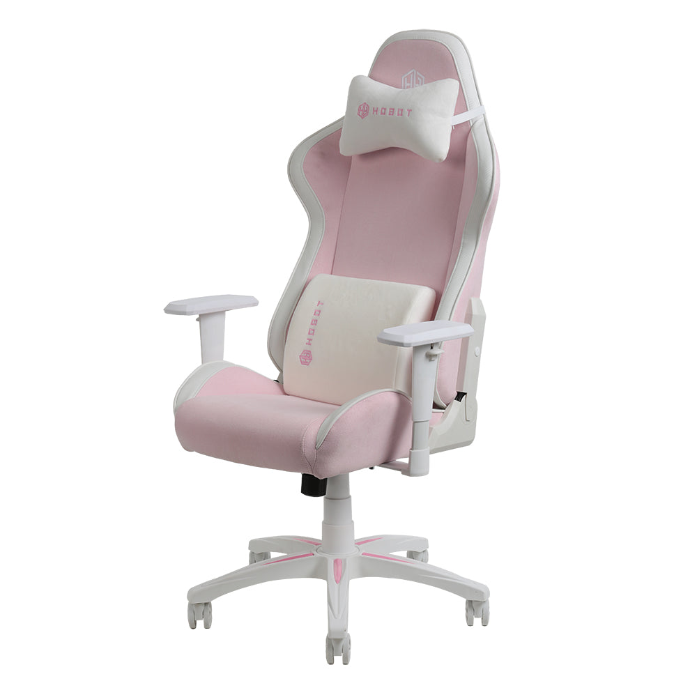 HOBOT FAIRY pink & white leather and fabric Gaming Chair