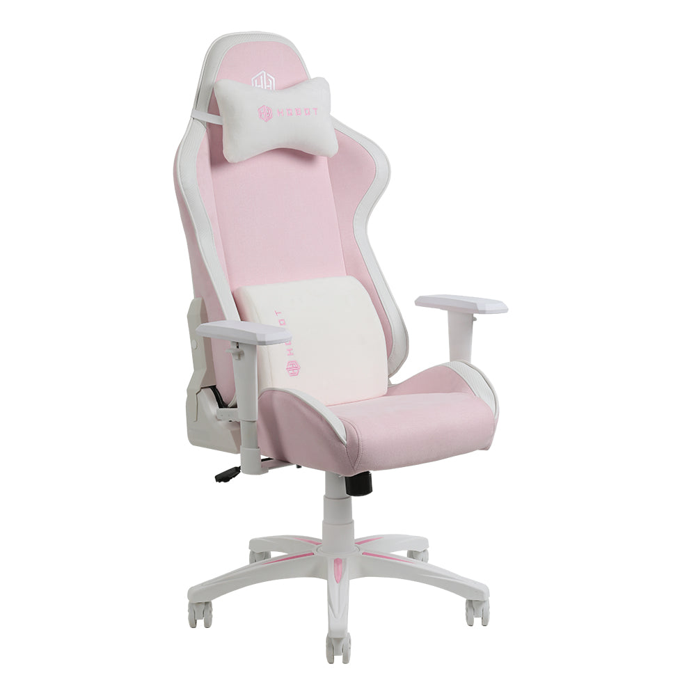 HOBOT FAIRY pink & white leather and fabric Gaming Chair