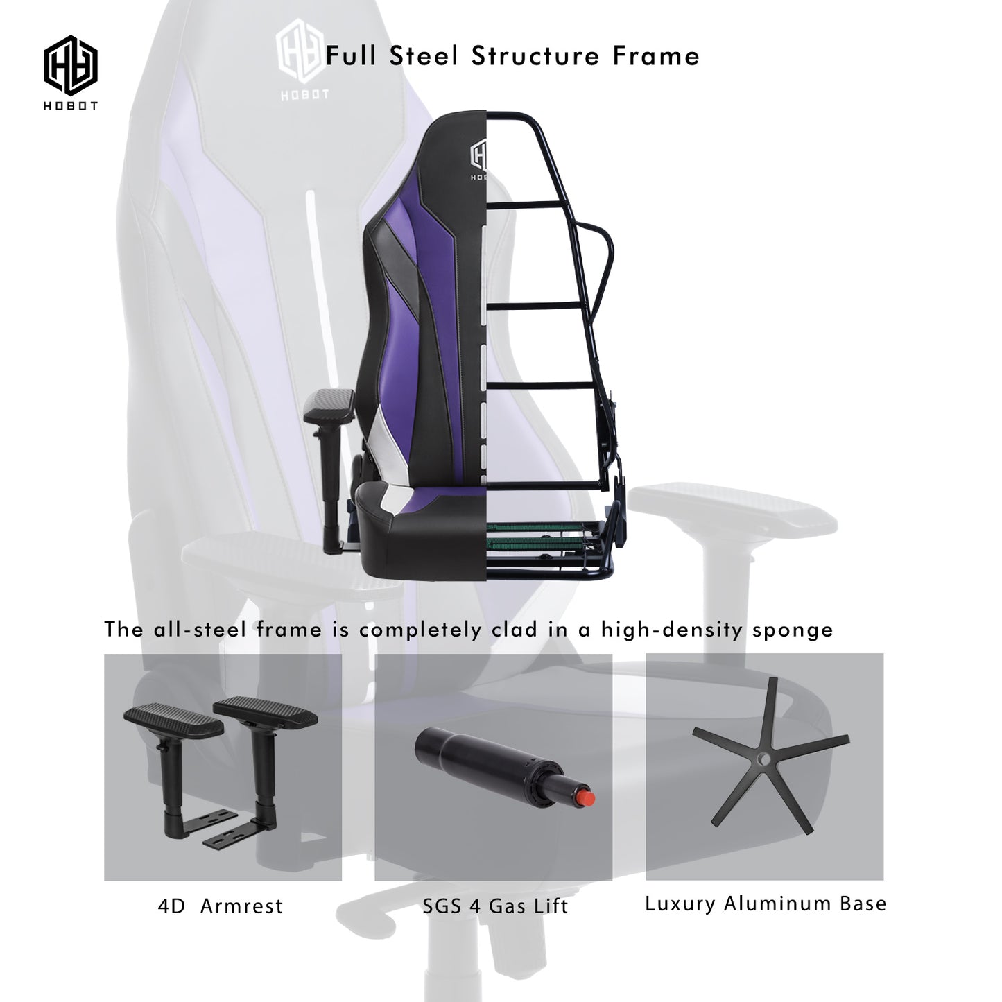 HOBOT Milkyway Swivel style office ergonomic PU leather gaming chair