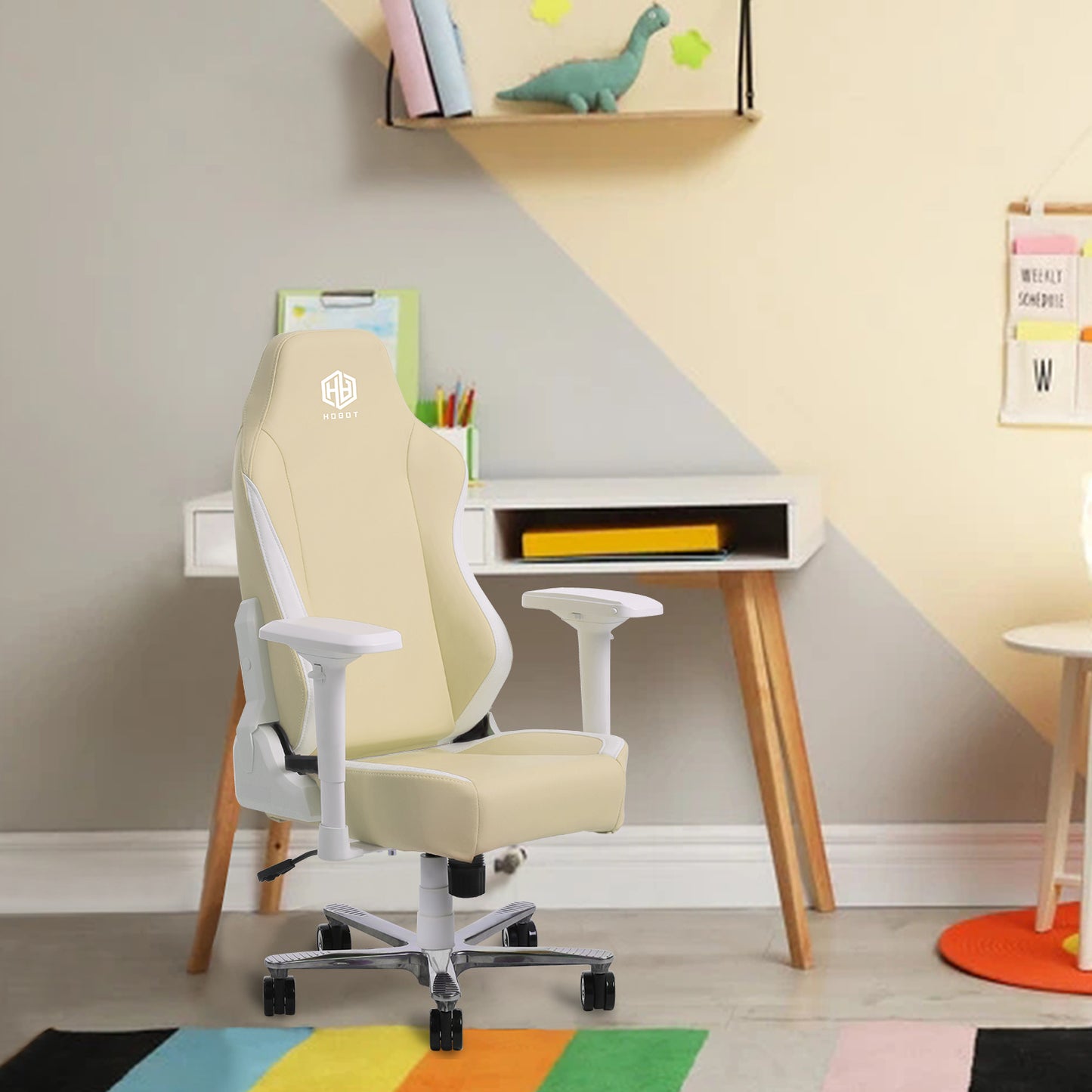 HOBOT Heba Modern children study table chair ergonomic study desk chair,Yellow