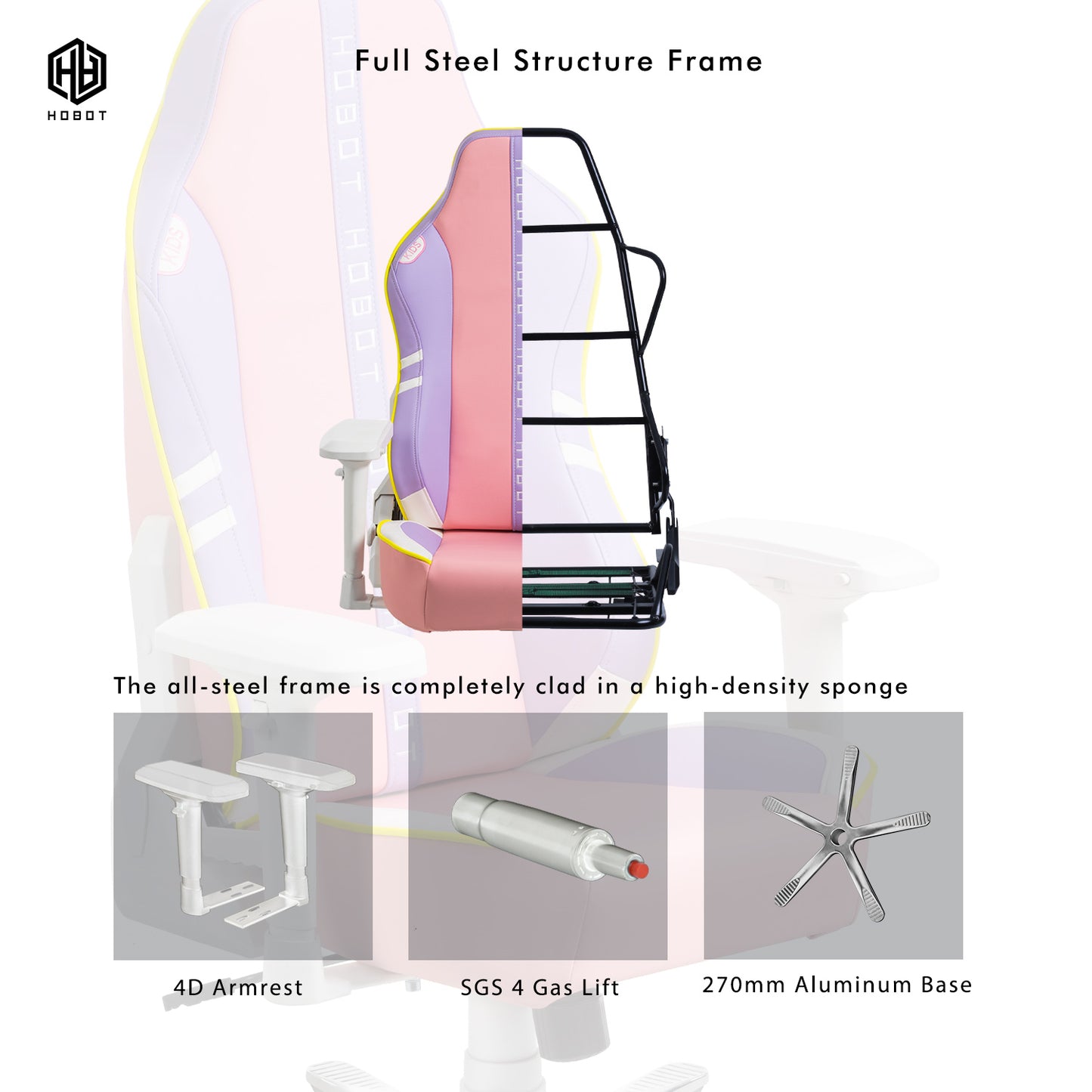 HOBOT Leonor New design height adjustable children desk with bookcase ergonomic set kids study table and chair for home