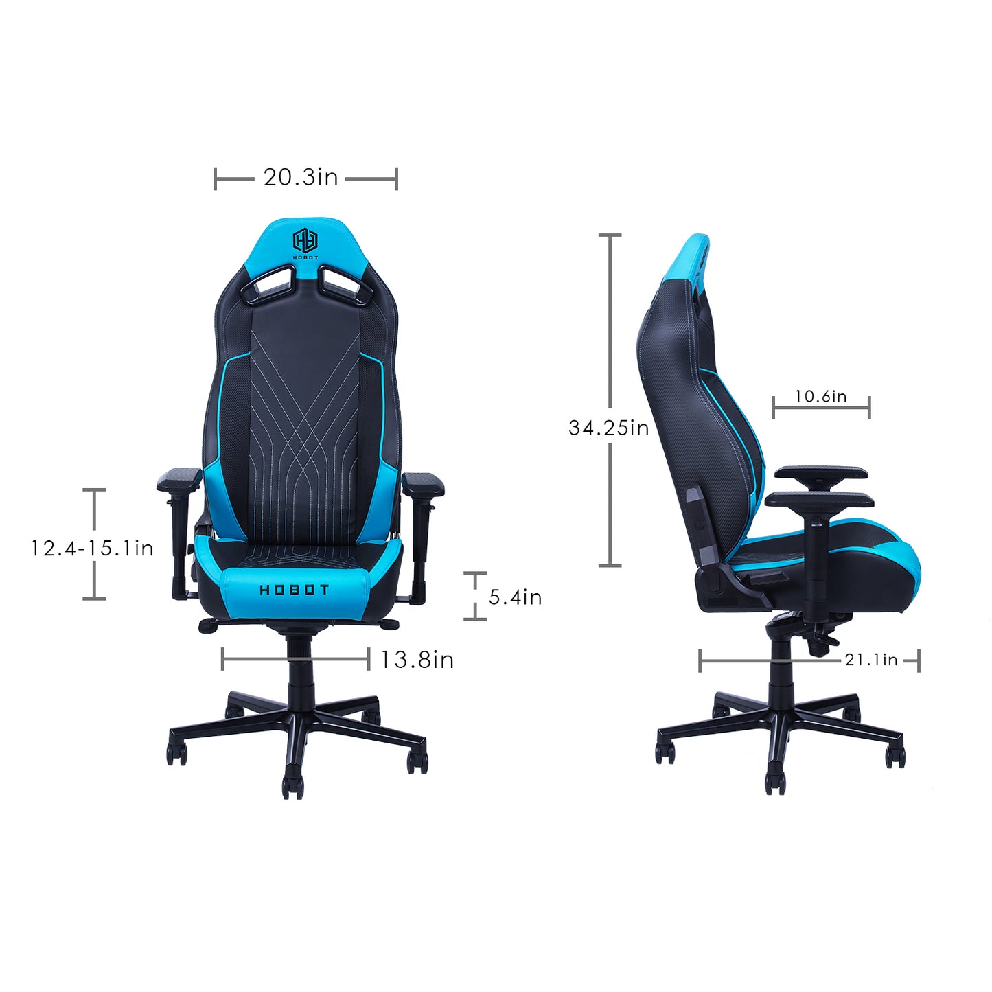 Hobot Flying Shark PU Gaming Chair with Wide Seat Heavy Duty  Chair Adjustable Home Chair