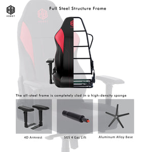 
                  
                    HOBOT Nobel Gaming Chair Racing Style Ergonomic High Back Computer Chair with Height Adjustment,Headrest and Lumbar Support E-Sports Swivel Chair,Red
                  
                