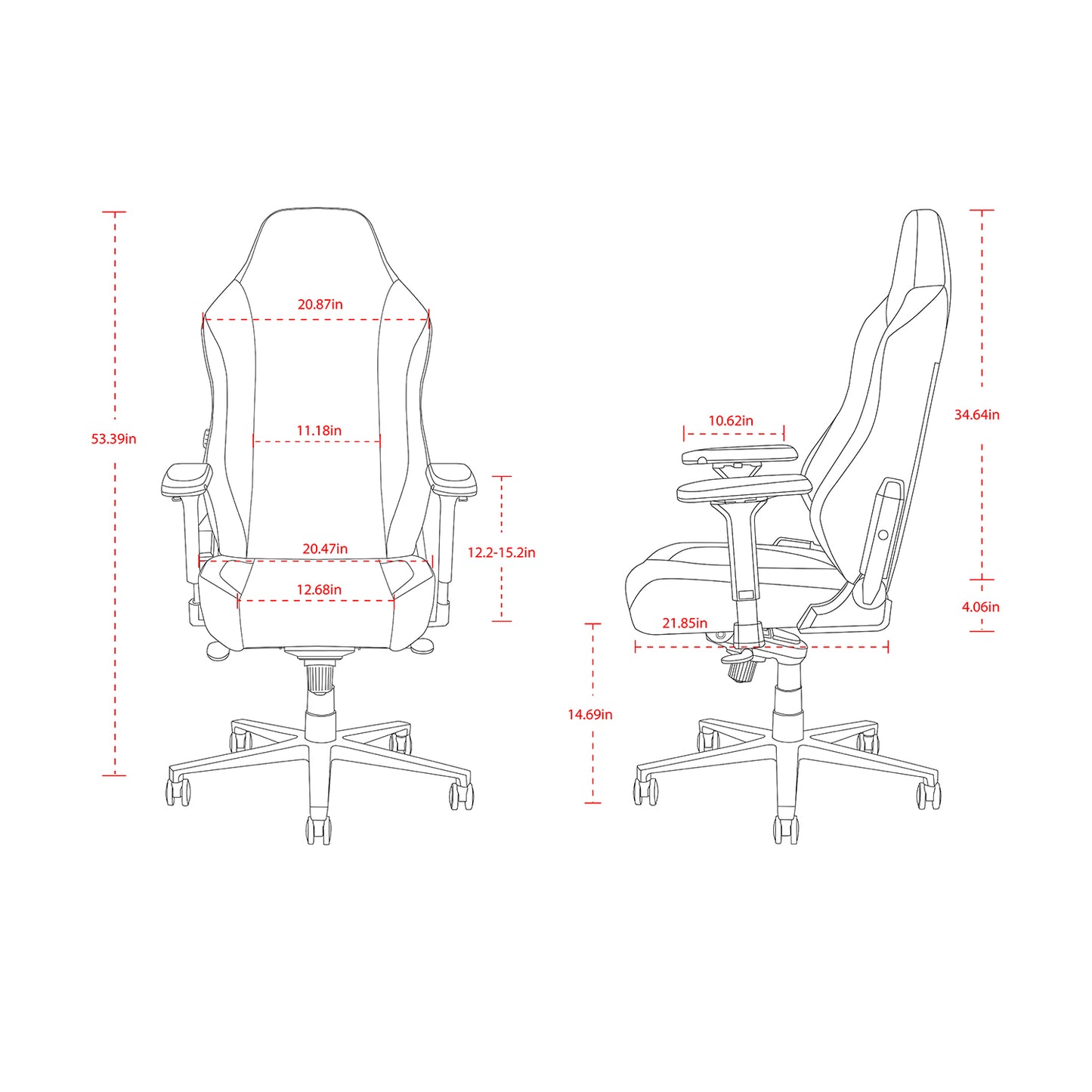 HOBOT Milestone Gaming Chair: Ergonomic Lumbar Support System - Ultra-Soft, PU Leather Foam Cushions - 4D Armrests - Engineered to Carry - Foam Head Cushion - Black