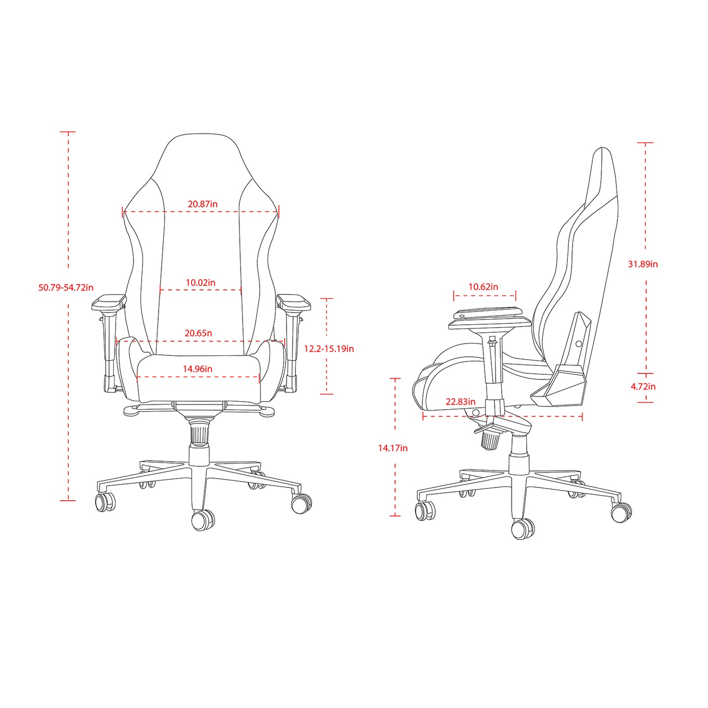 HOBOT Pro-Comfort  Gaming/Office Chair with Recliner, Swivel, Tilt, Rocker, Adjustable Height, 4D Armrests, Neck Pillow and Lumbar Adjustment - Black suede - Green logo