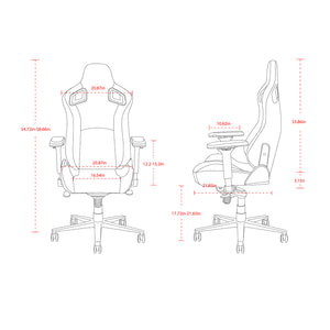 
                  
                    HOBOT Cherubic Computer PC gamer Racing Style Ergonomic Gaming Chair,White
                  
                
